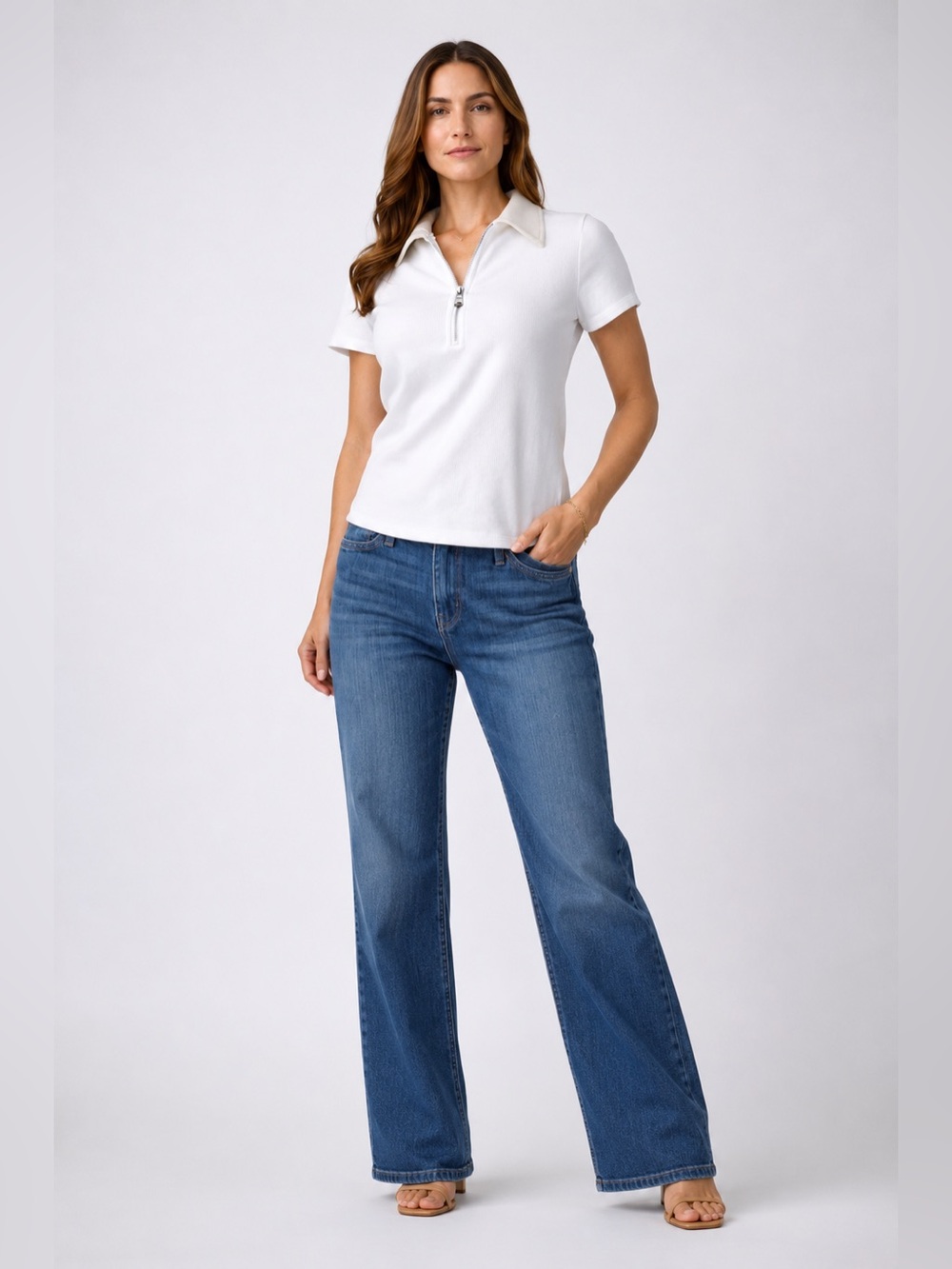 The Upside Rodeo Indi Polo Top Women’s Size M NWT